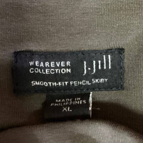 J.Jill NWT Women's Green Smooth Fit high Waisted Wearever Pencil Mini Skirt XL - Picture 4 of 6